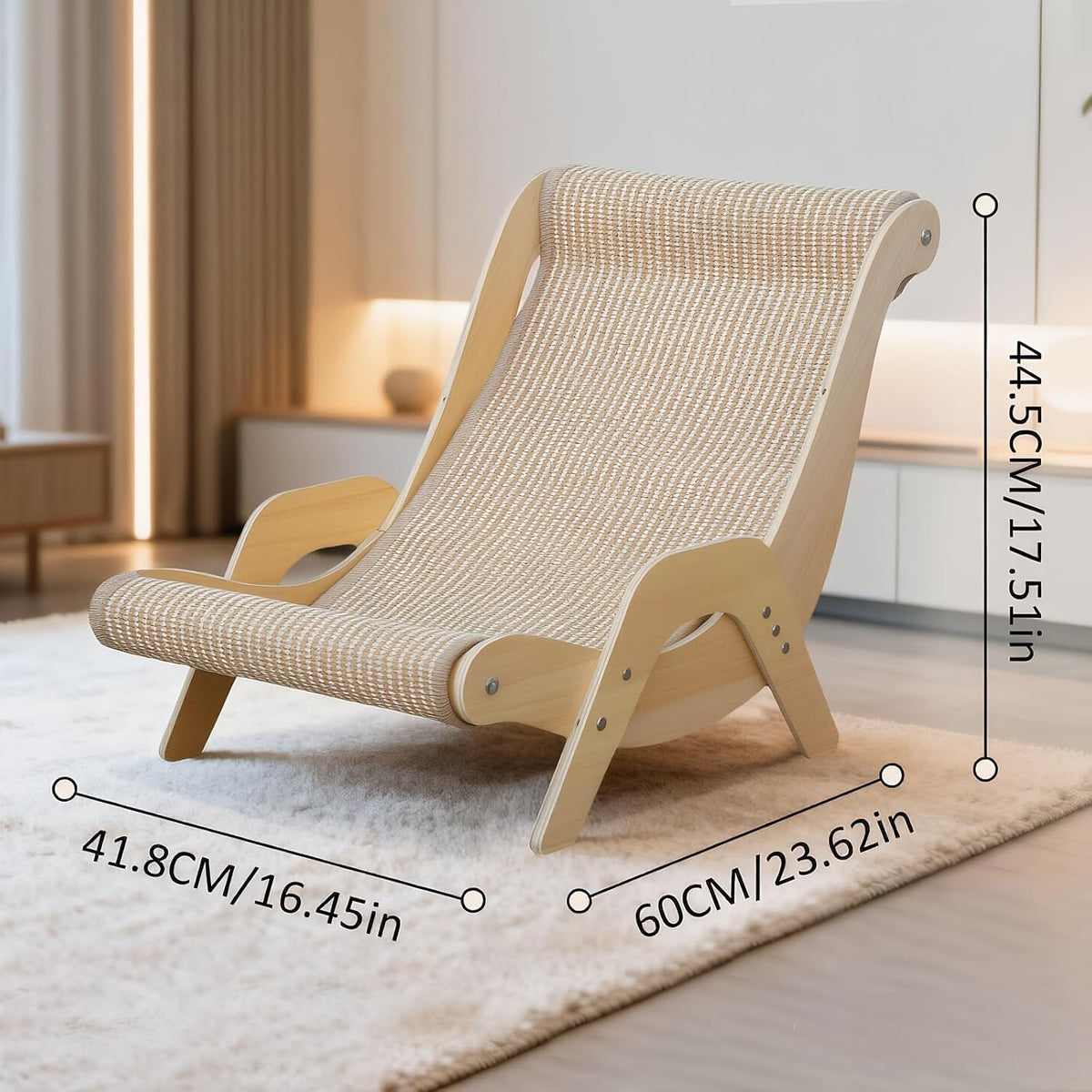 Indulge Your Cat with Our Extra Large Wooden Cat Scratching Lounge - Stylish, Durable, and Perfect for Large Cats!