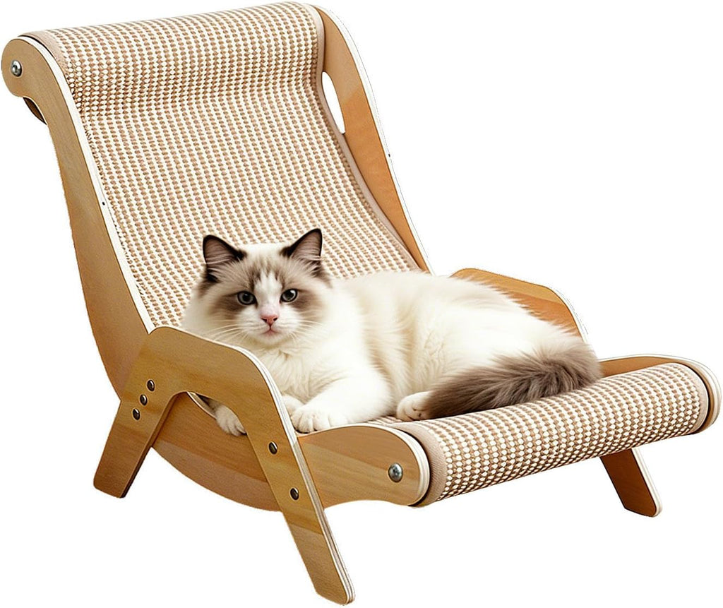 Indulge Your Cat with Our Extra Large Wooden Cat Scratching Lounge - Stylish, Durable, and Perfect for Large Cats!