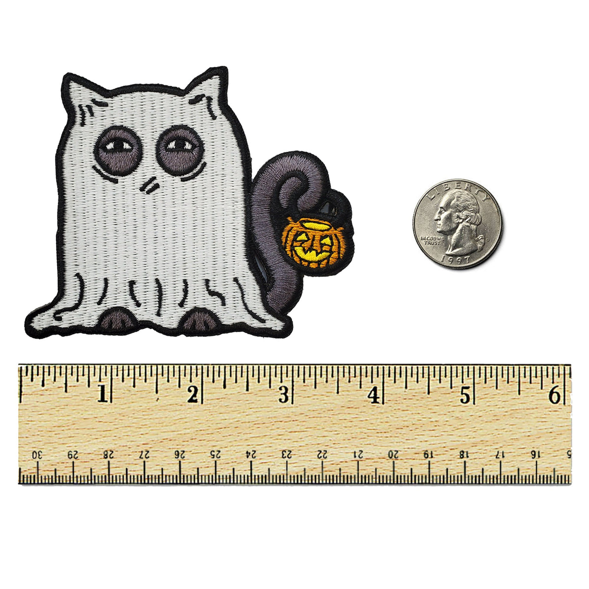 Glowing Ghost Cat Patch