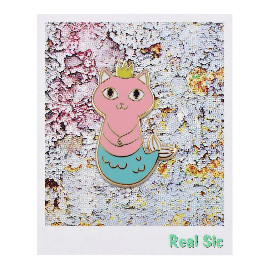 Mermaid Cat -  Real Sic Mermaid Cat Enamel Pin