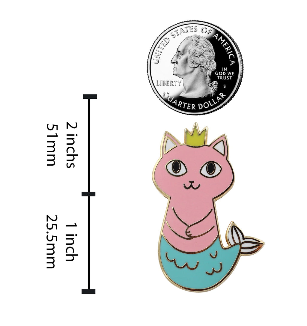 Mermaid Cat -  Real Sic Mermaid Cat Enamel Pin